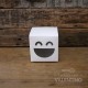 Estuche Carita Sonriente Blanco 8x8x8