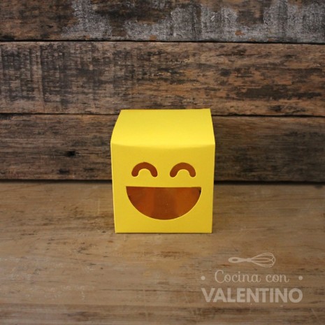 Estuche Carita Sonriente Amarillo 8x8x8