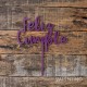 Cake Topper Plaqui Feliz Cumple Metalizado/Colores