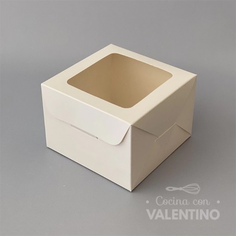 Caja Cartulina Delivery Con Visor 14x14x10