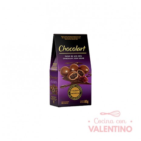 Pasas de Uva con Chocolate con Leche Chocolart - 80 Grs