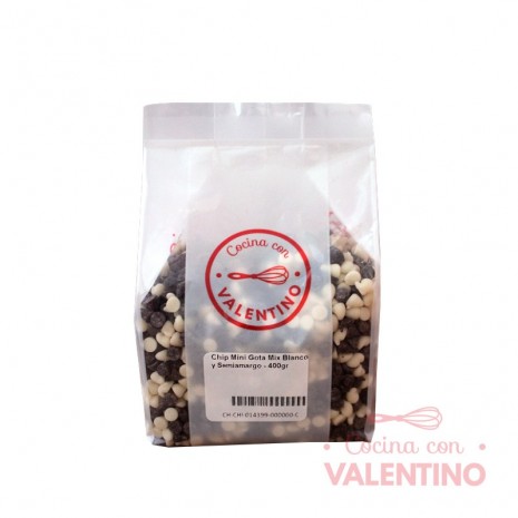 Chip Mini Gota Mix Blanco y Semiamargo - 400gr