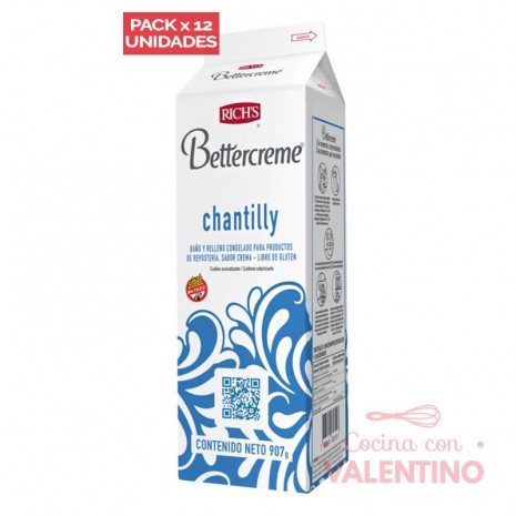 Bettercreme Chantilly Rich - 907Grs - Pack 12 Un.