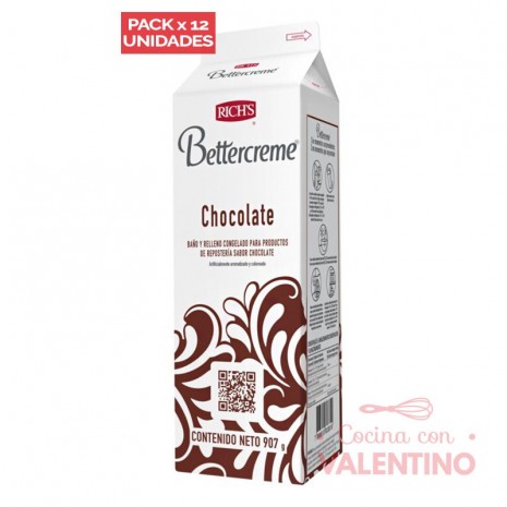 Bettercreme Chocolate Rich - 907Grs - Pack 12 Un.