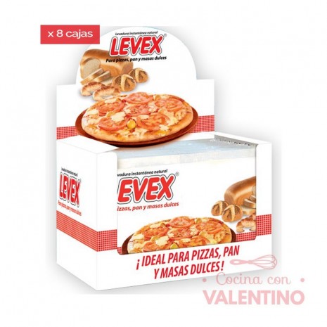 Levadura Seca Levex Display - 2 Sobres - 10 Grs c/u - Caja 8 Pack de 50 Sobres