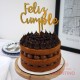 Cake Topper Feliz Cumple Dorado Plaqui