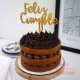 Cake Topper Plaqui Feliz Cumple Dorado