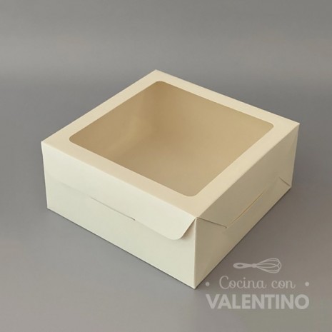 Caja Cartulina Delivery Con Visor 25x25x10cm