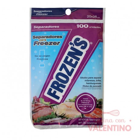 Separador Freezer Frozen's 20x25 - 100 Un