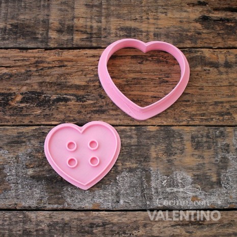 Cortante + Sello DeliPrint Boton Corazon