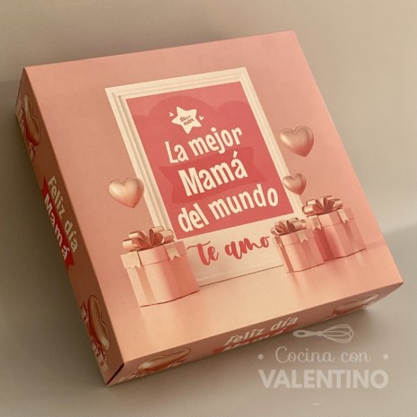 Caja Sorpresa Dia de la Madre Color Rosa 25x25x12