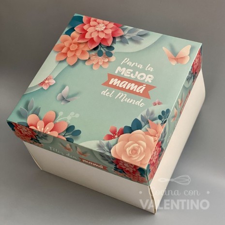 Caja Sorpresa Dia de la Madre Flores 25x25x20