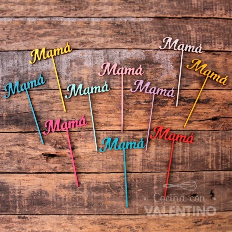 Cake Topper Mini Mama - Pack 10 un