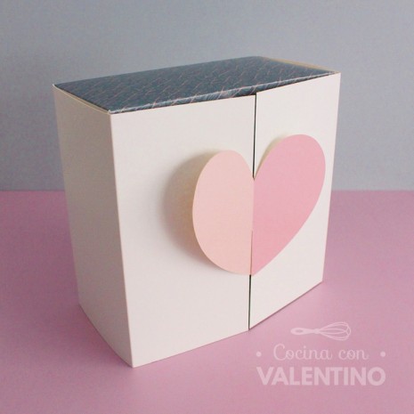 Caja Corazon Colores 15x15x5