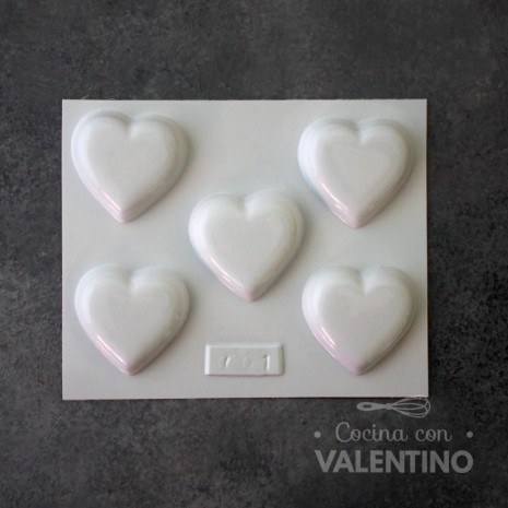 Placa Plastichok Corazones x5 701A