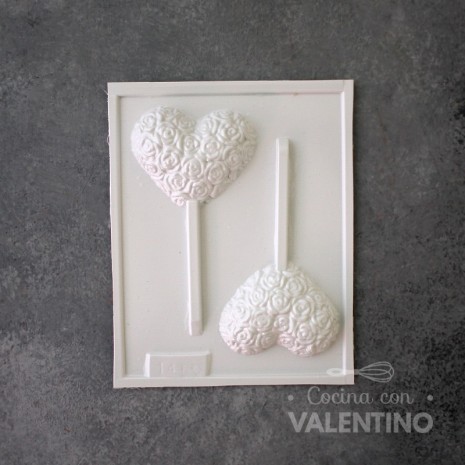 Placa Plastichok Chupetin Corazones con Textura 1450A