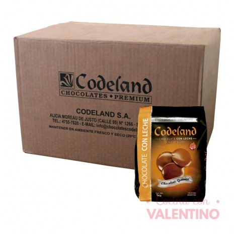 Chocolate Cobertura Top Crem Leche Codeland - 1Kg - Pack 8 Un.