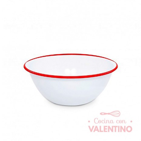 Bowl Enlozado Nonfork® Borde Rojo 20x9