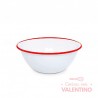 Bowl Enlozado Nonfork® Borde Rojo 20x9