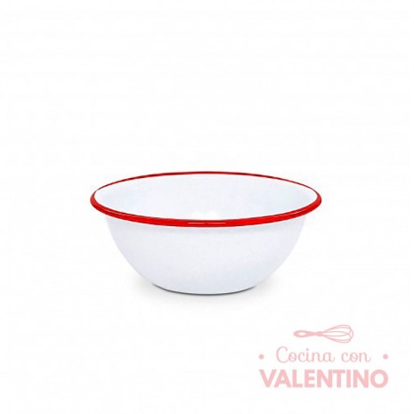 Bowl Enlozado Nonfork® Borde Rojo 18x8