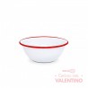 Bowl Enlozado Nonfork® Borde Rojo 18x8