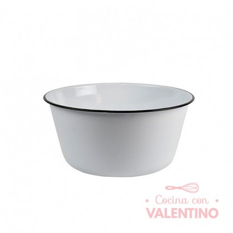 Bowl Enlozado Nonfork® Recto Borde Negro 16x8