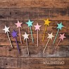 Cake Topper Plaqui Mini Estrella - Pack 8 un