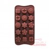Molde Silicona Bombon Flores Varias x15