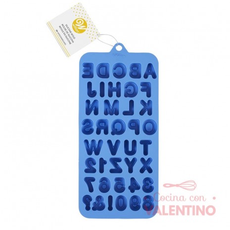 Molde Silicona Bombon Wilton Letras y Numeros