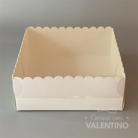Caja Cartulina Tortas - Tartas Tapa PVC 25x25x11