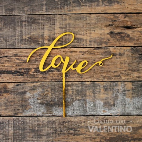 Cake Topper Plaqui Love