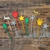 Cake Topper Plaqui Mini Surtido Navidad - Pack 8 un
