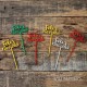 Cake Topper Plaqui Mini Feliz Navidad - Pack 8 un