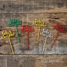 Cake Topper Plaqui Mini Feliz Navidad - Pack 8 un