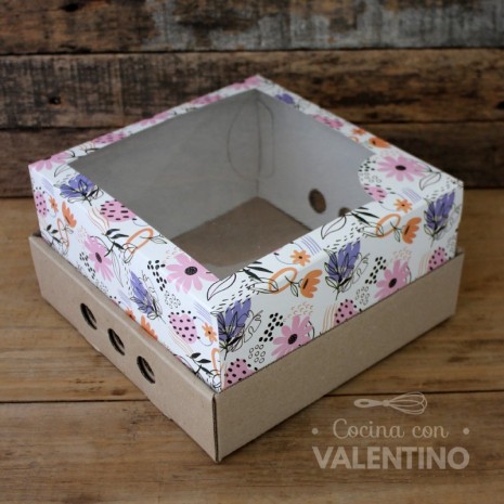 Caja Desayuno Flores 23x23x12