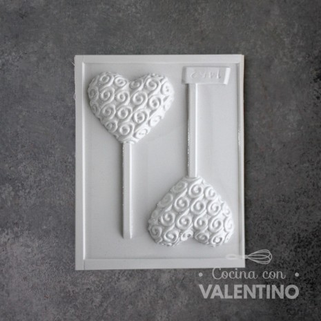 Placa Plastichok Chupetin Corazon con Textura 1452A