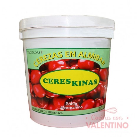 Cerezas Cereskinas Roja Trozada Balde - 10Kg