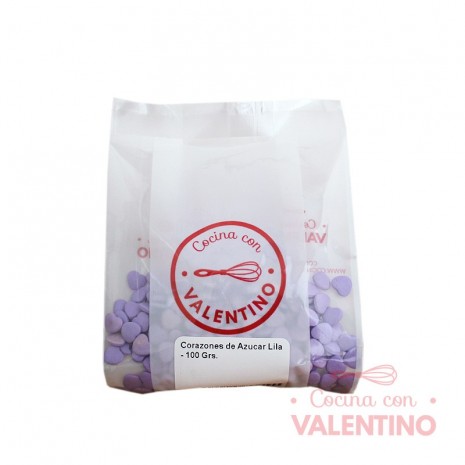Corazones de Azucar Lila - 100 Grs.