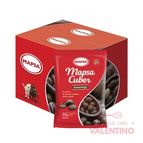 Baño de Moldeo Mapsacuber Semiamargo - 500 Grs - Pack 10 Un