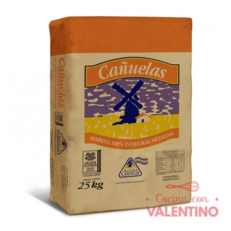 Harina 100% Integral Mediana Cañuelas - 25 Kg