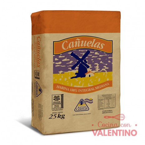 Harina 100% Integral Mediana Cañuelas - 25 Kg.