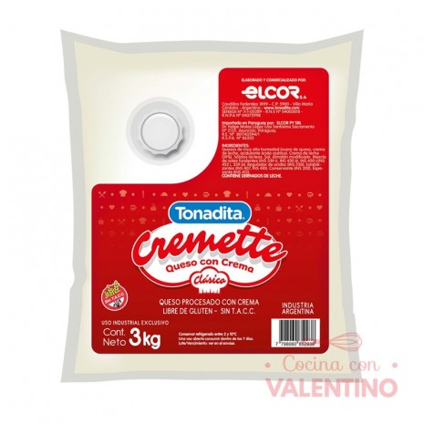 Queso Cremette Tonadita Clasico - 3 Kg
