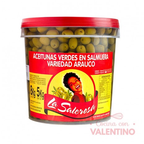Aceituna La Salerosa Verde Arauco N° 2 - 5 Kg