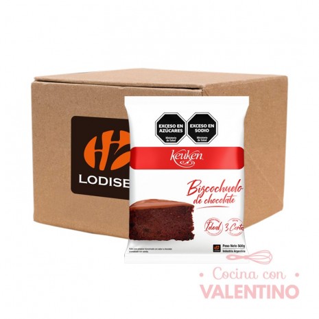 Mix Bizcochuelo Chocolate Keuken - 500 Grs. - Pack 12 Un.