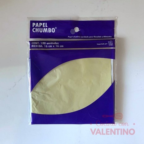 Papel Chumbo Liso 100 Hojas - 16x16