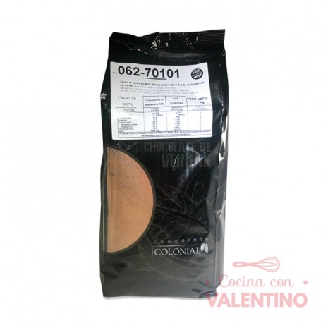 Cacao en Polvo Colonial (12% manteca. sin tacc) - 1 Kg