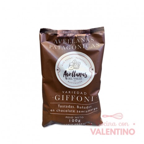 Avellana Del Valle con Chocolate 62% - 100 Grs.