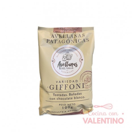 Avellana Del Valle con Chocolate Blanco - 100 Grs.