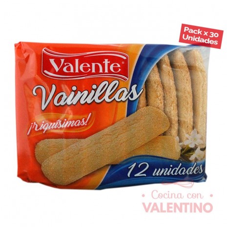 Vainillas Valente - 148 Grs - Pack 30 Un