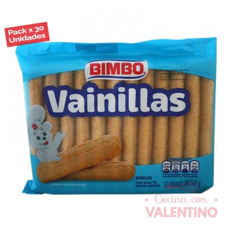 Vainillas Bimbo - 148 Grs - Pack 30 Un